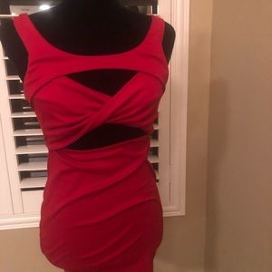 Red Saboskirt Dress